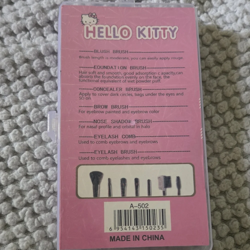 Hello Kitty Pink Makeup Brush Set Accessories